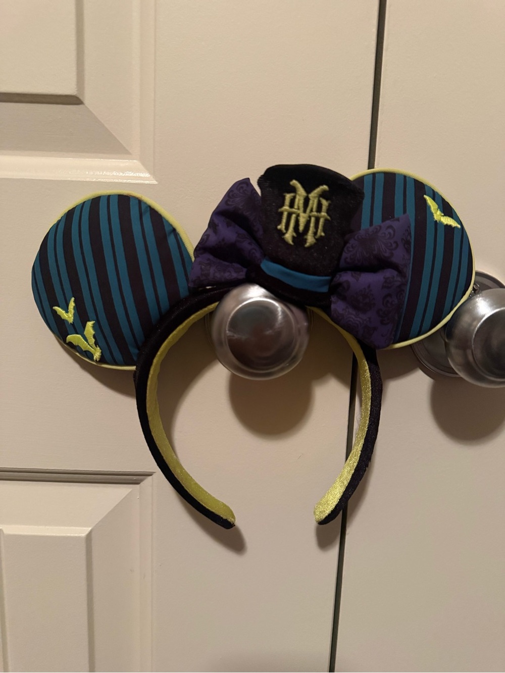 Disney Haunted Mansion Inspired Minnie Ears Headband - Teal, Purple, Lime